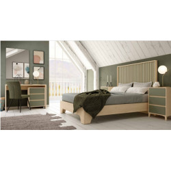 Dormitorio moderno roble y...