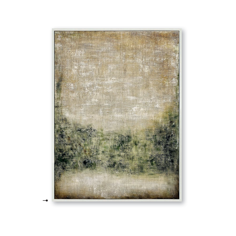 Cuadro abstracto tonos verdes